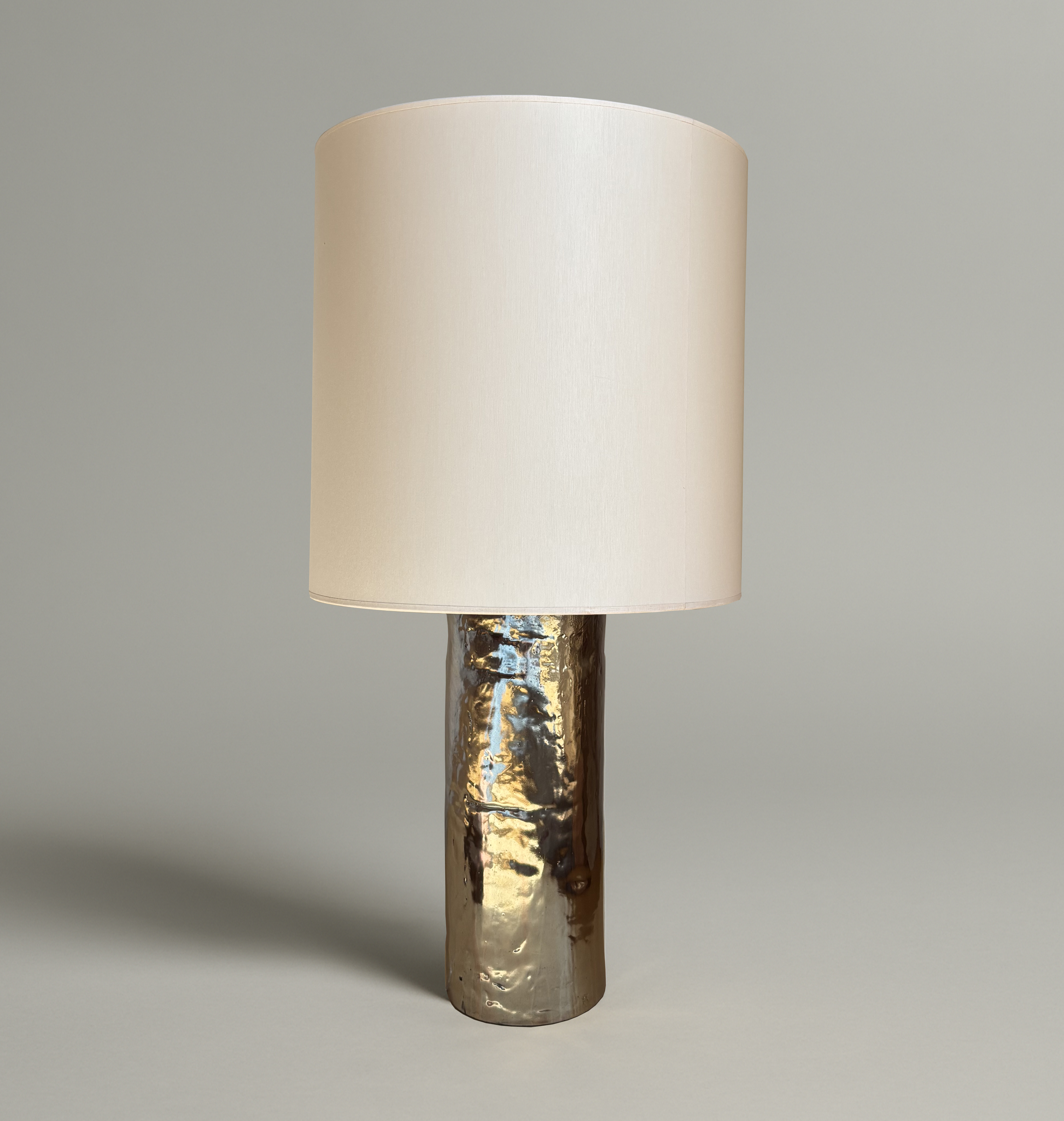 Goldbronze ceramic lamp #1, height 80 cm
