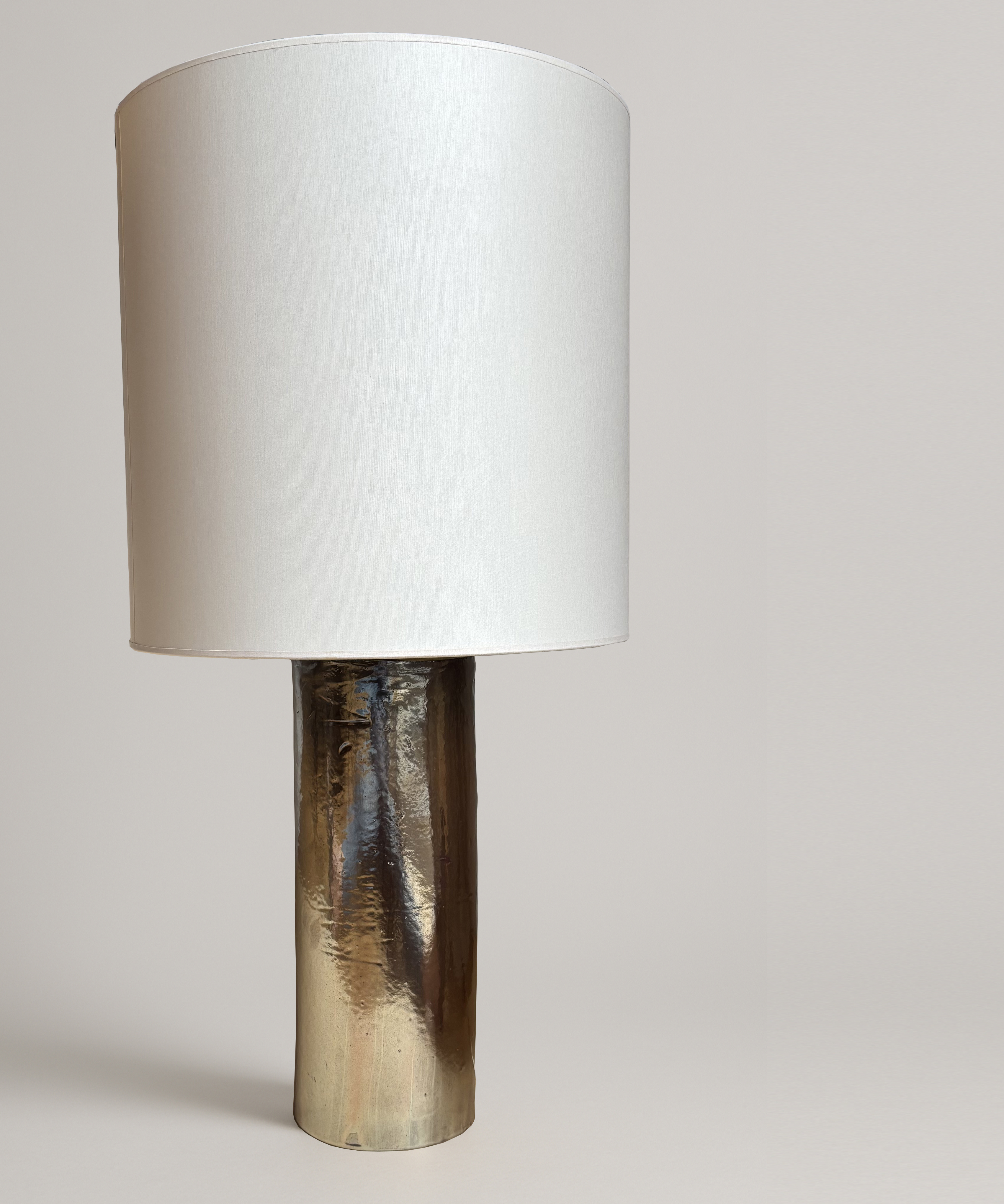 Goldbronze ceramic lamp #2, height 80 cm