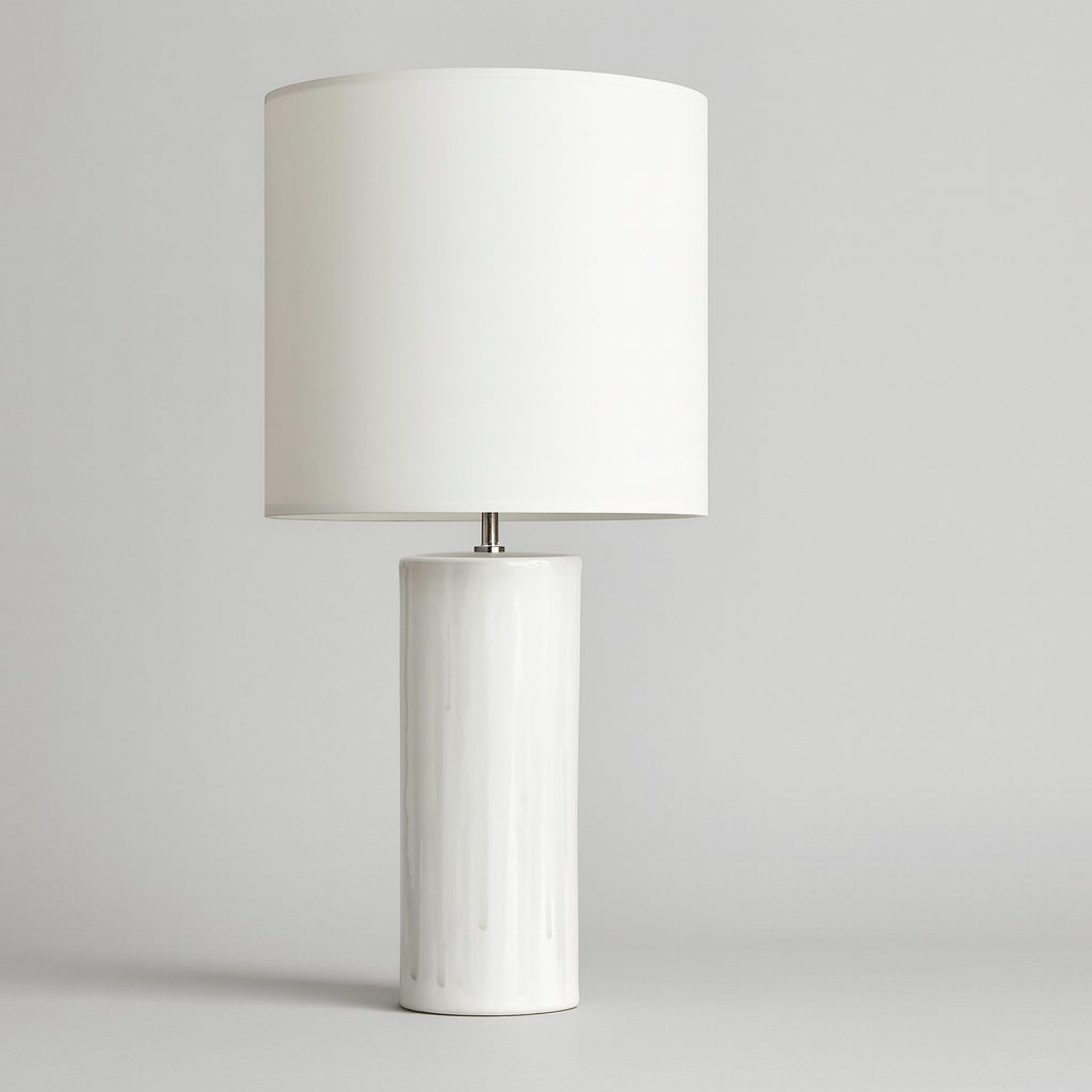Lampe en céramique blanche — N° 2 — Hauteur 60 cm