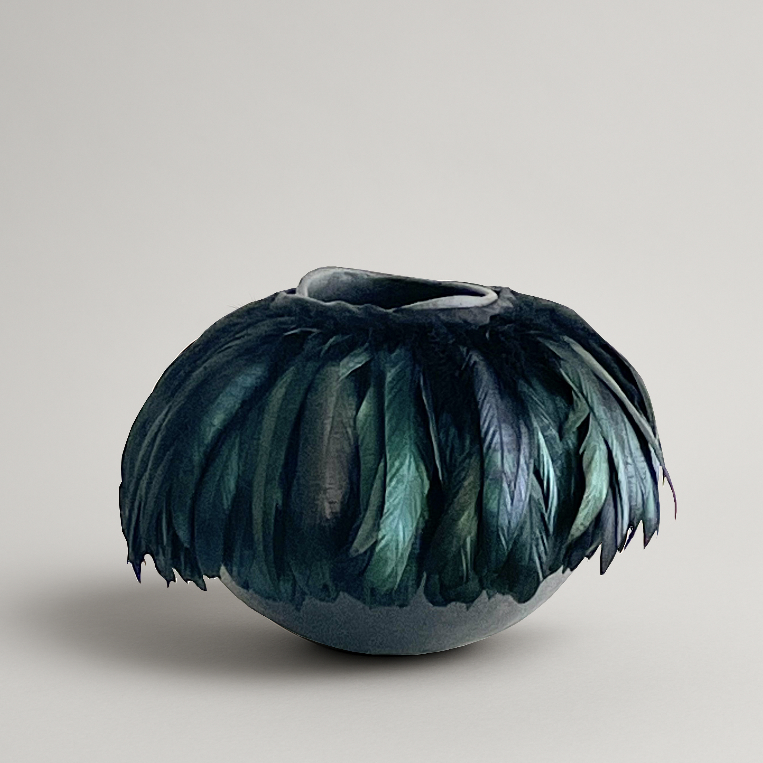 Ceramic Couture Vase, homage to YSL, height 28 cm