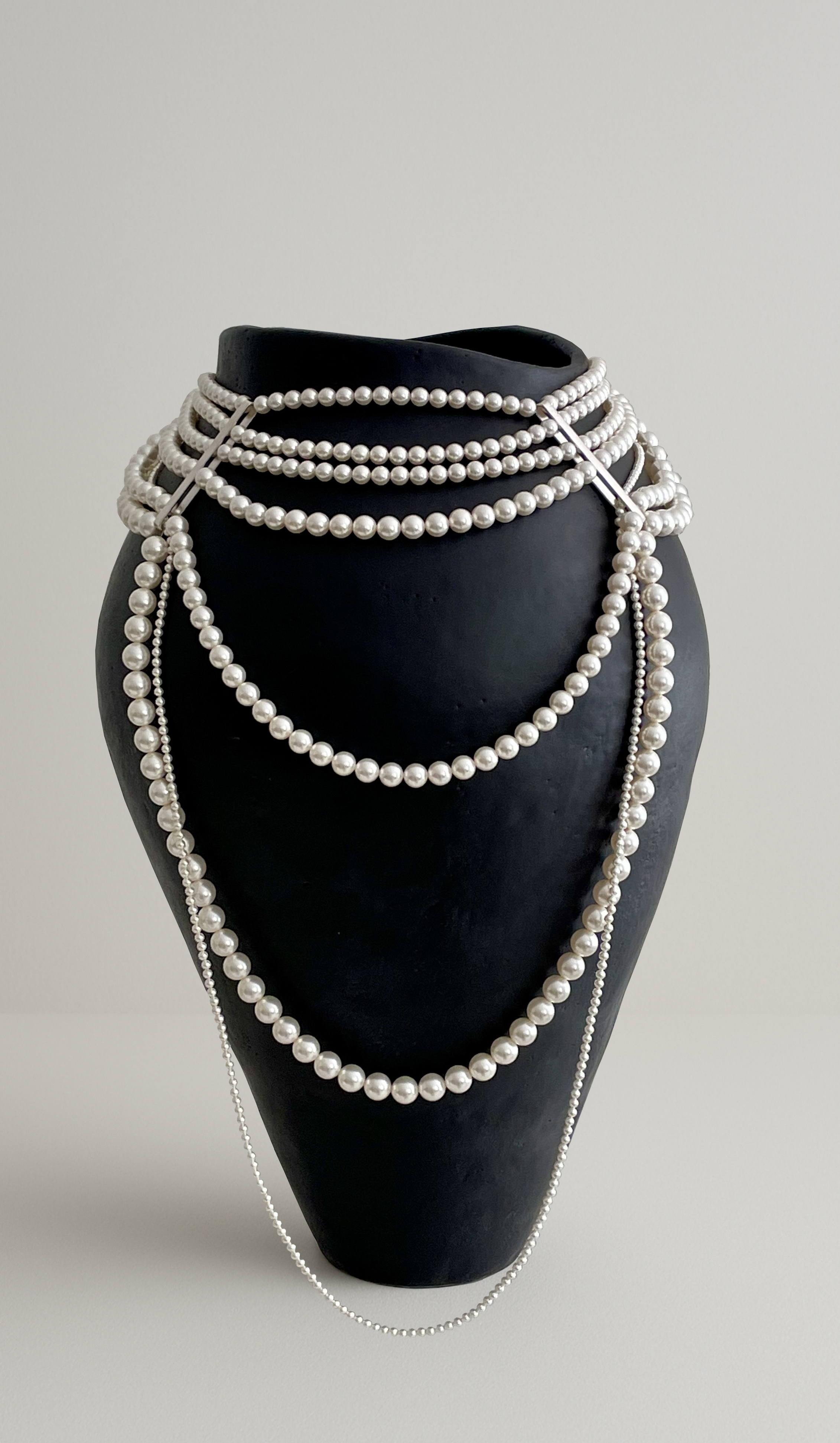 Ceramic Couture Vase, homage to Gabrielle, height 45 cm
